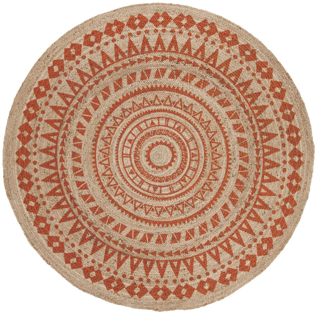 Safavieh Natural Fiber 5'-0" x 5'-0" Rug in Orange / Natural