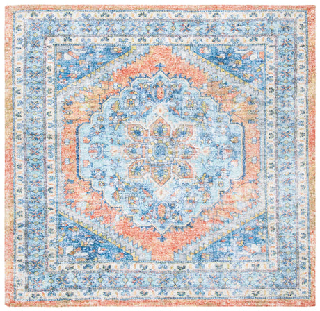 Safavieh Saffron 6'-0" x 6'-0" Rug in Blue / Rust