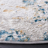 Safavieh Meadow 500 6'-7" x 6'-7" Rug in Grey / Blue Gold