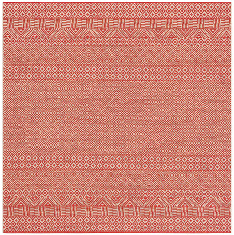Safavieh Courtyard 6'-7" x 6'-7" Rug in Beige / Red