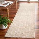 Safavieh Micro-Loop 2'-3" x 9'-0" Rug in Light Gold / Ivory