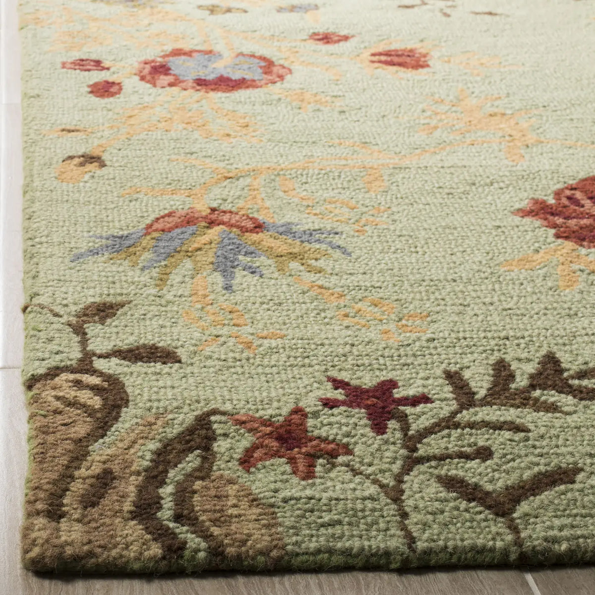Safavieh Blossom 5'-0" x 8'-0" Rug in Light Green / Multi