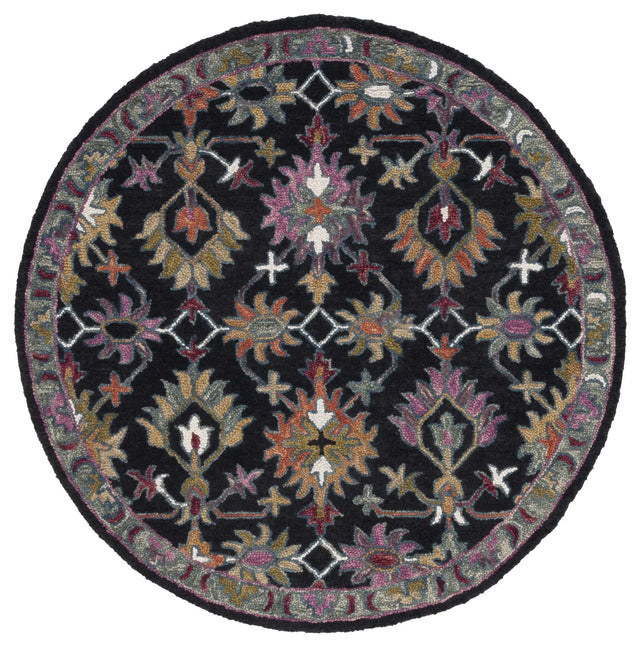 Safavieh Aspen 5'-0" x 5'-0" Rug in Black / Pink