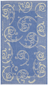 Safavieh Courtyard 2'-0" x 3'-7" Rug in Blue / Natural