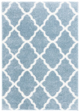 Safavieh Tahoe Shag 4'-0" x 6'-0" Rug in Blue / White