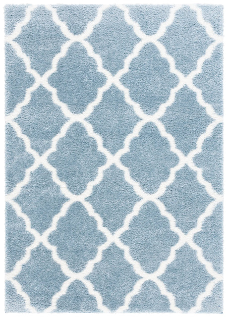 Safavieh Tahoe Shag 4'-0" x 6'-0" Rug in Blue / White