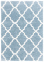 Safavieh Tahoe Shag 4'-0" x 6'-0" Rug in Blue / White