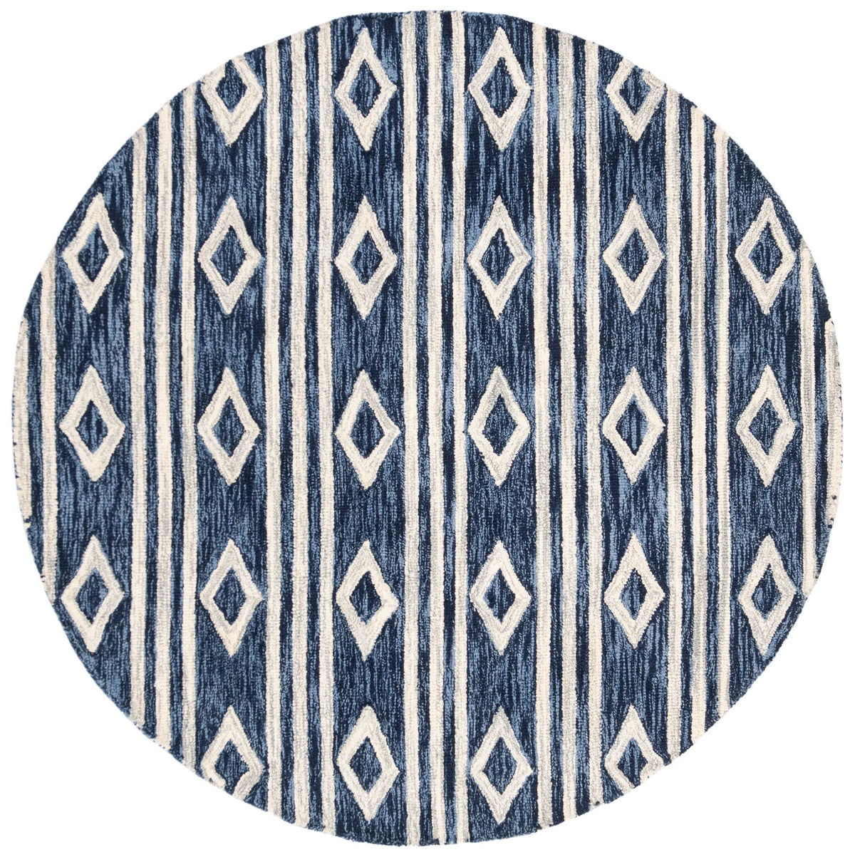 Safavieh Micro-Loop 5'-0" x 5'-0" Rug in Navy / Ivory