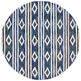 Safavieh Micro-Loop 5'-0" x 5'-0" Rug in Navy / Ivory