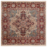 Safavieh Kashan 6'-7" x 6'-7" Rug in Ivory / Red