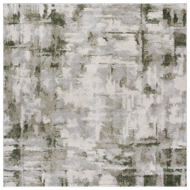 Safavieh Wave 6'-7" x 6'-7" Rug in Ivory / Green