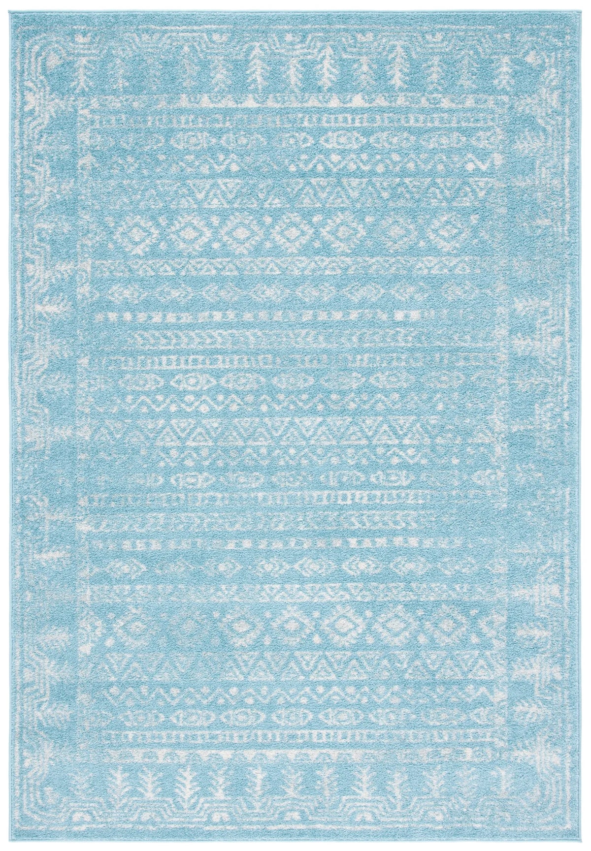 Safavieh Tulum 4'-0" x 6'-0" Rug in Aqua / Ivory