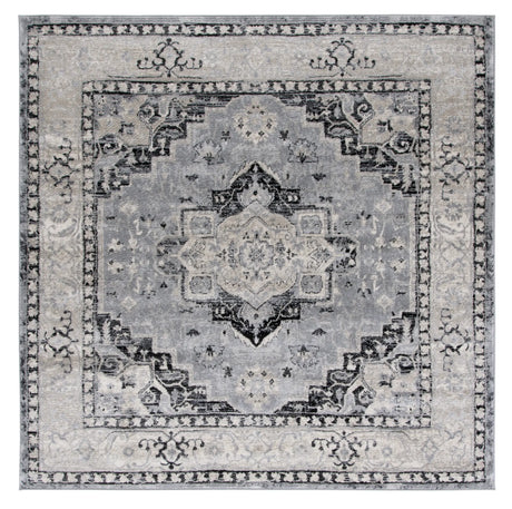 Safavieh Brentwood 6'-7" x 6'-7" Rug in Silver / Black