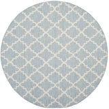 Safavieh Montauk 6'-0" x 6'-0" Rug in Light Blue / Ivory