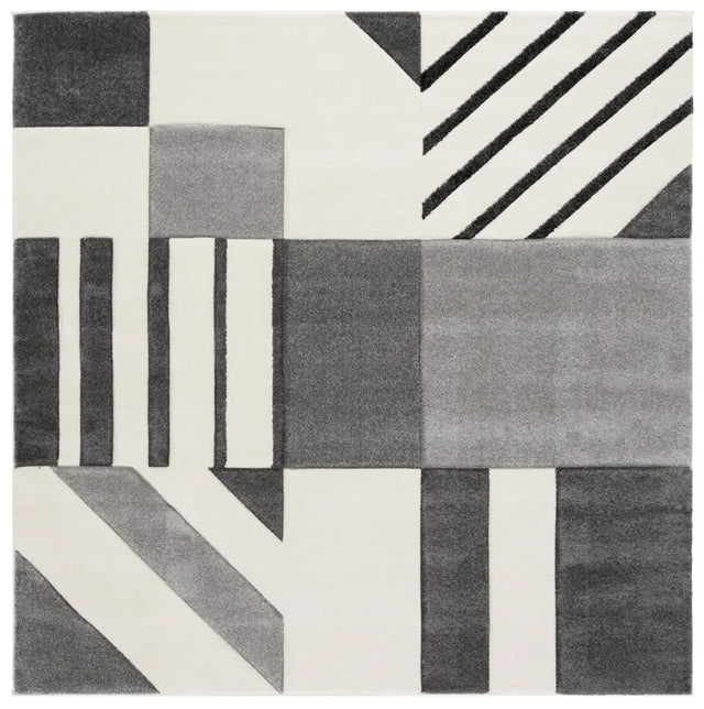 Safavieh Hollywood 6'-7" x 6'-7" Rug in Ivory / Grey