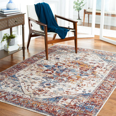 Safavieh Heirloom 700 4'-0" x 6'-0" Rug in Ivory / Blue Rust