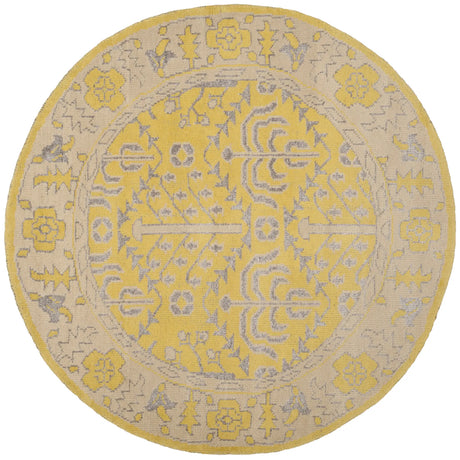 Safavieh Stone Wash 6'-0" x 6'-0" Rug in Yellow