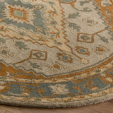 Safavieh Heritage 6'-0" x 6'-0" Rug in Light Blue / Rust
