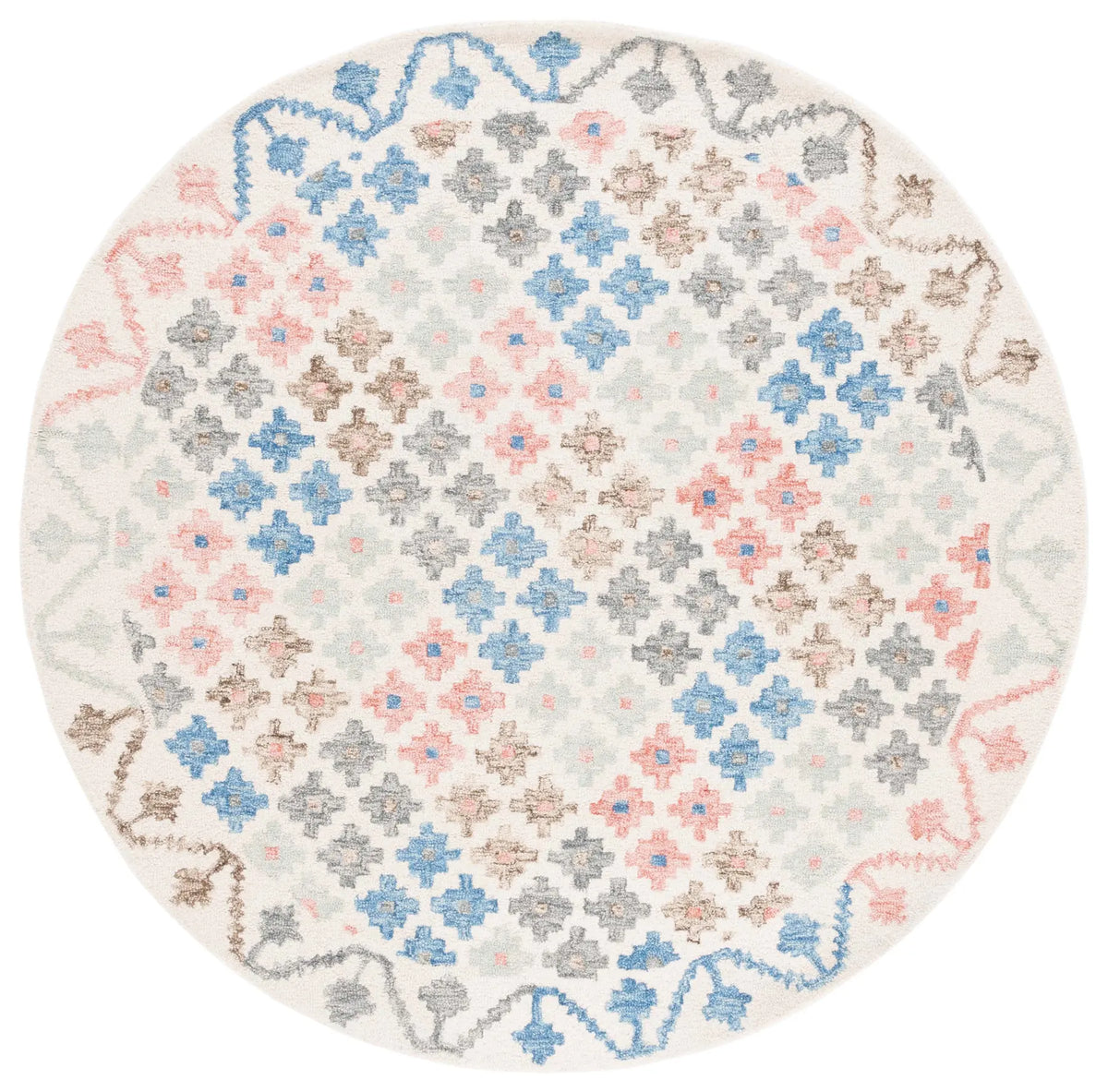 Safavieh Metro 6'-0" x 6'-0" Rug in Ivory / Blue
