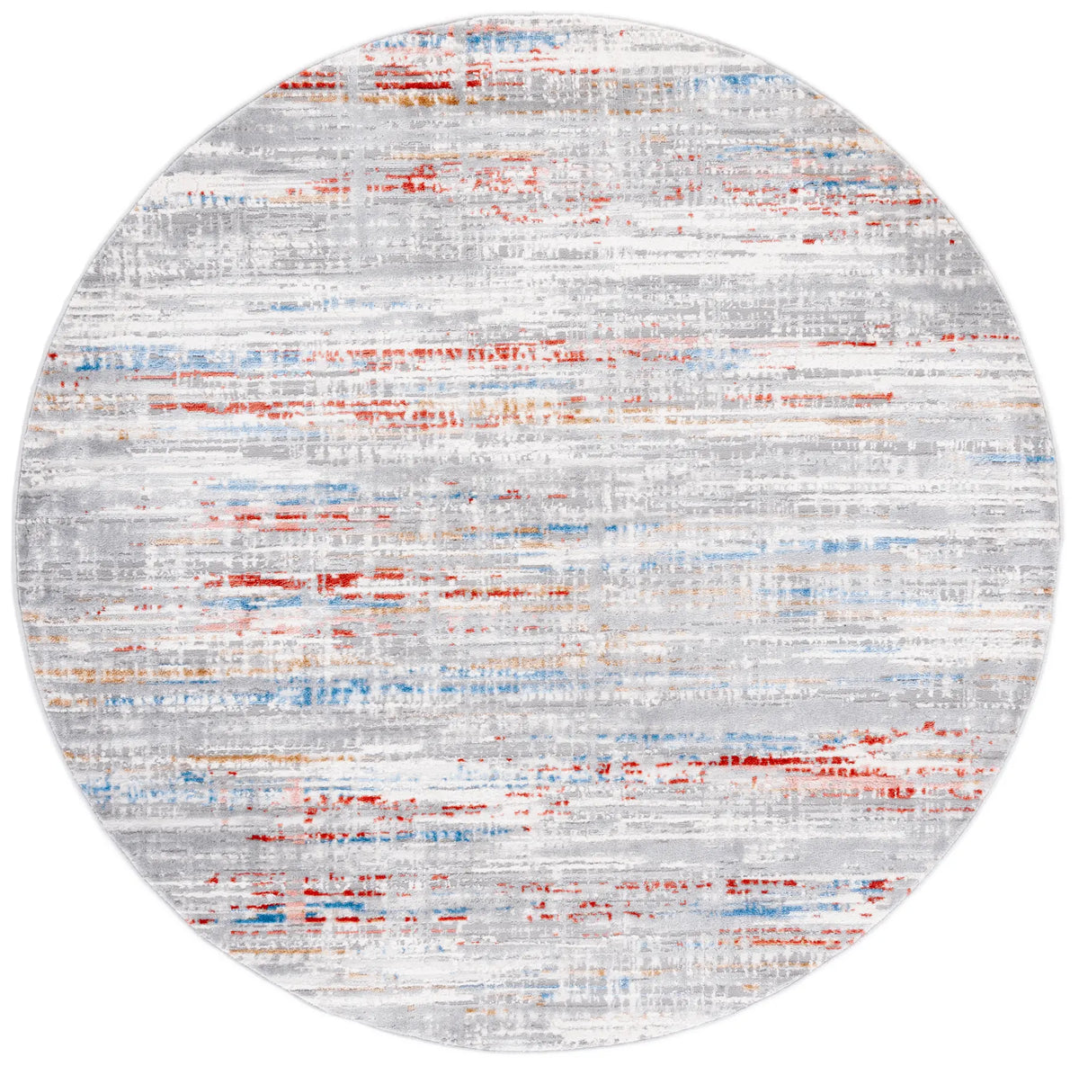 Safavieh Shivan 100 6'-7" x 6'-7" Rug in Light Grey / Rust