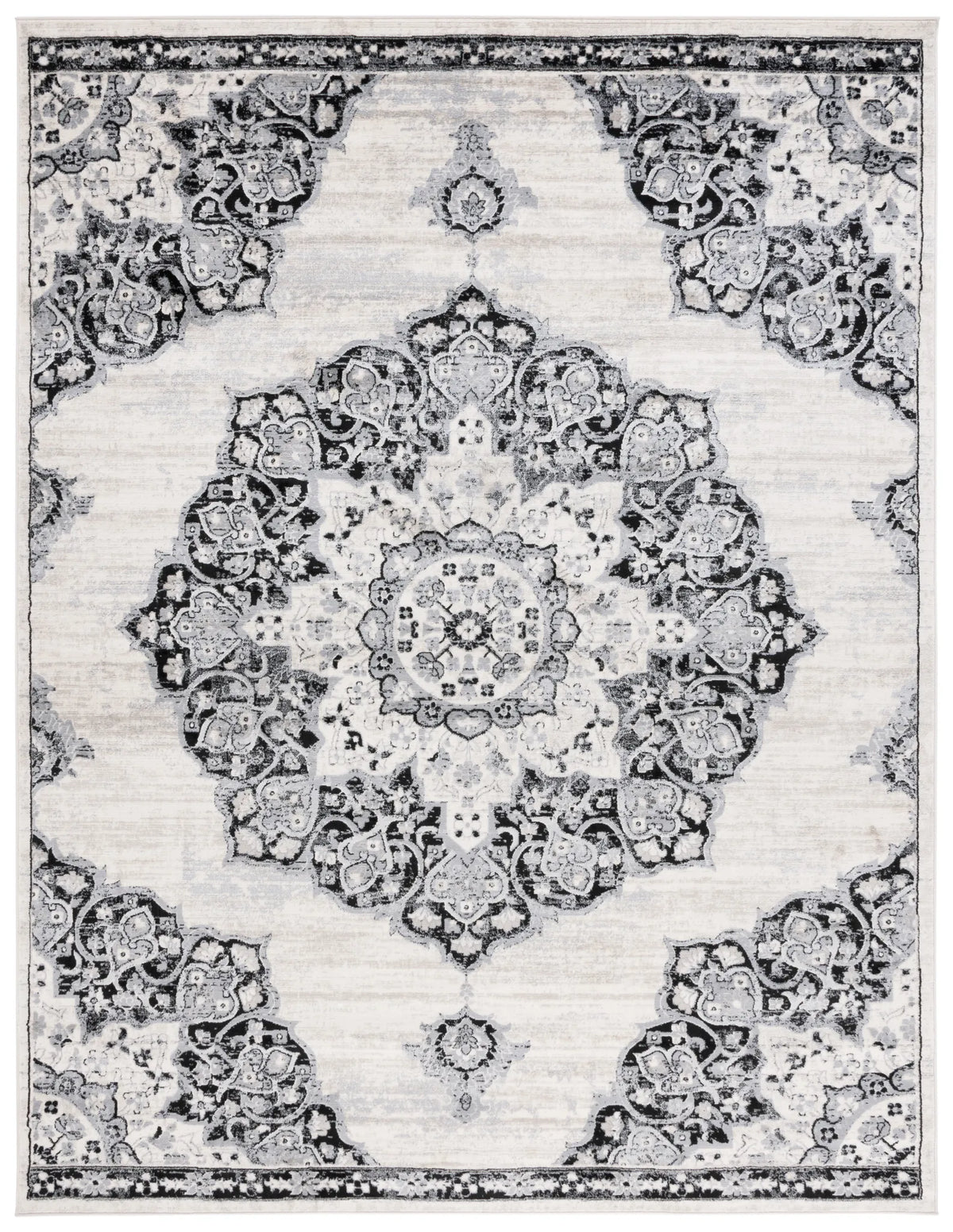 Safavieh Brentwood 10'-0" x 13'-0" Rug in Ivory / Black