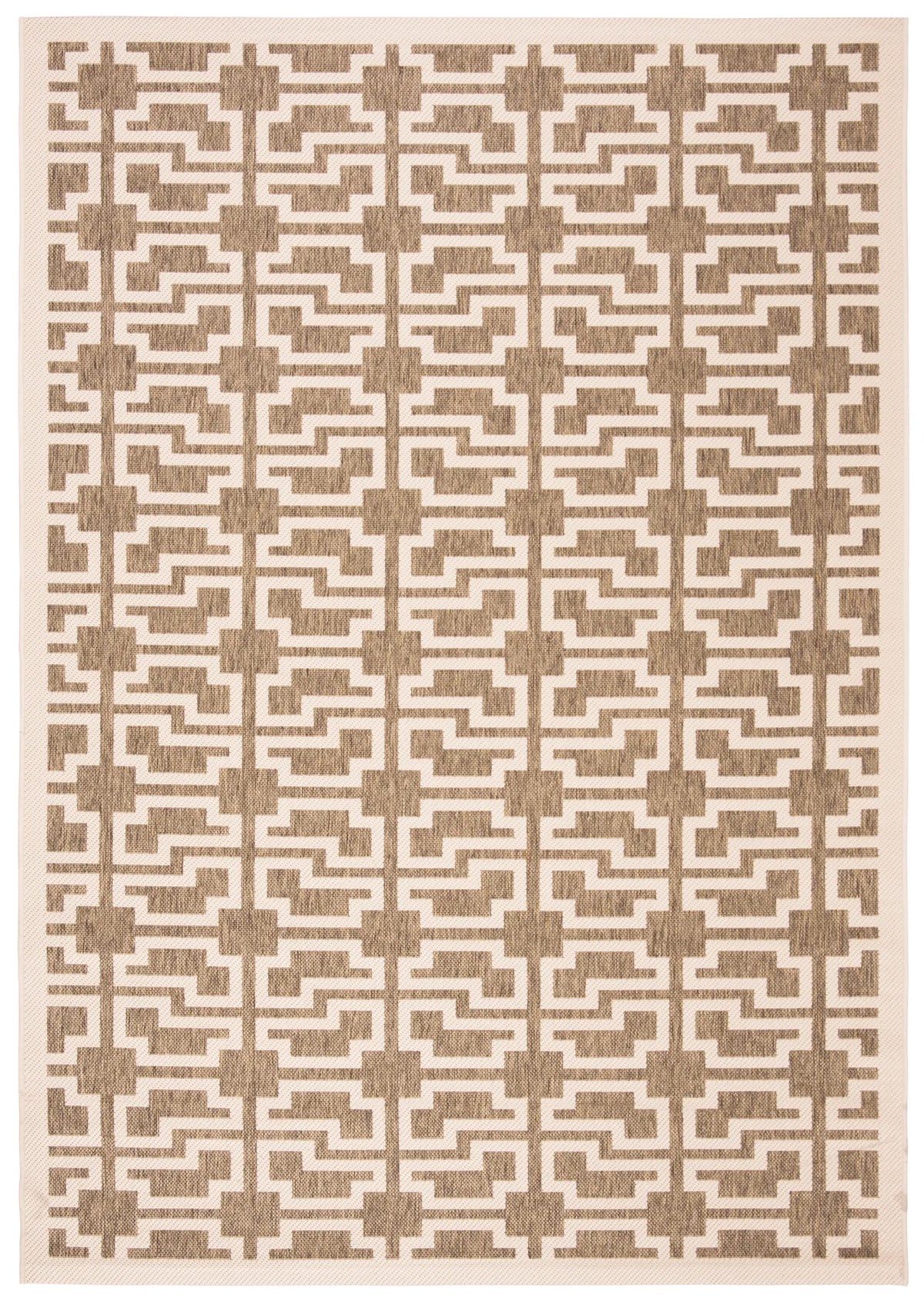 Safavieh Courtyard 4'-0" x 5'-7" Rug in Mocha / Beige