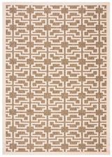 Safavieh Courtyard 4'-0" x 5'-7" Rug in Mocha / Beige