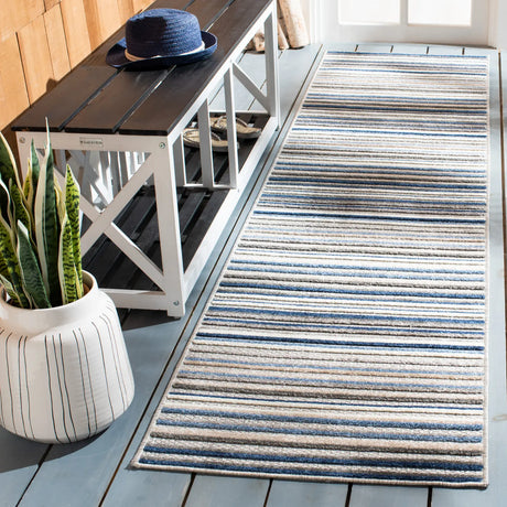 Safavieh Cabana 2'-2" x 11'-0" Rug in Grey / Blue