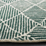 Safavieh Abstract 6'-0" x 6'-0" Rug in Dark Green / Ivory