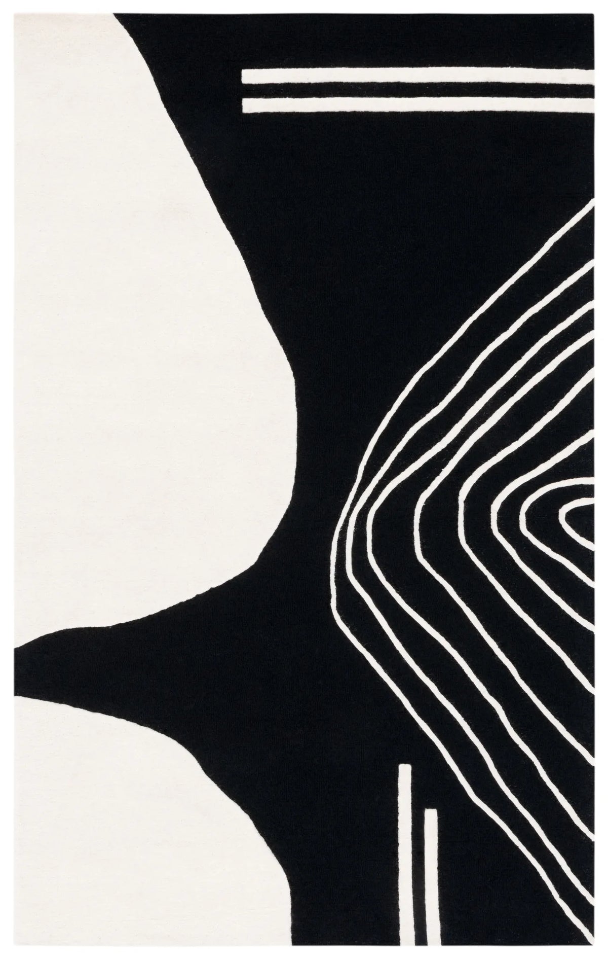 Safavieh Rodeo Drive 4'-0" x 6'-0" Rug in Black / Ivory