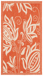 Safavieh Courtyard 2'-0" x 3'-7" Rug in Terracotta / Natural