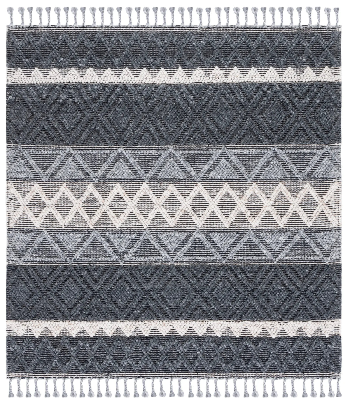 Safavieh Natura 6'-0" x 6'-0" Rug in Charcoal / Ivory