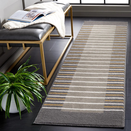 Safavieh Pyramid 2'-2" x 8'-0" Rug in Grey / Ivory Gold