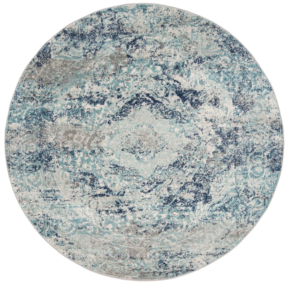 Safavieh Madison 6'-7" x 6'-7" Rug in Ivory / Blue