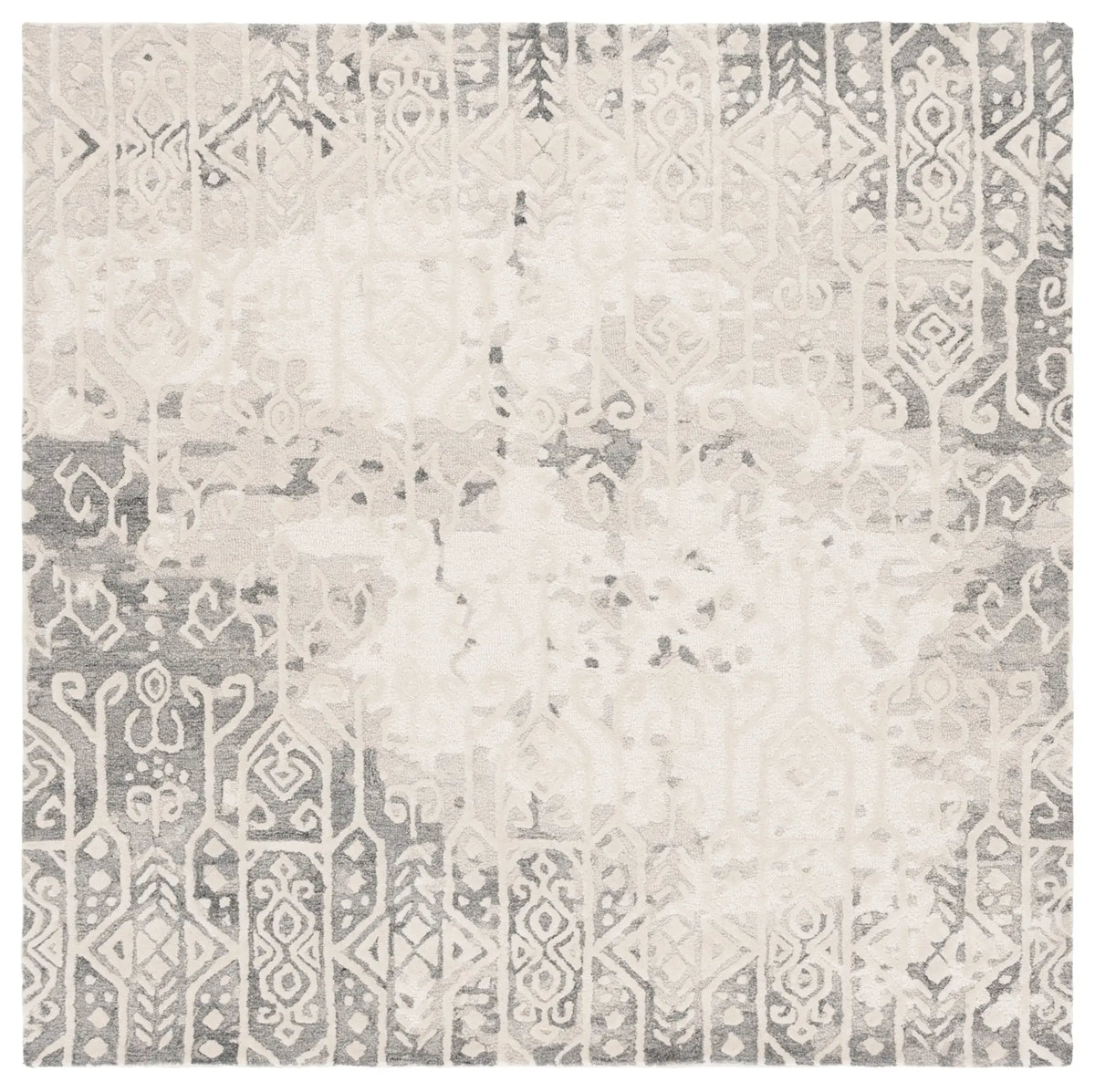 Safavieh Ebony 6'-0" x 6'-0" Rug in Silver / Ivory
