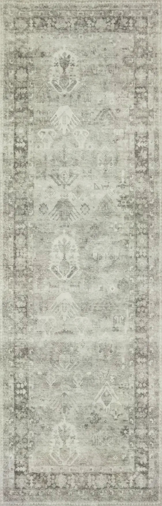 Loloi Rosette Ros-04 Steel/Graphite Rugs - runner flat
