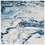 Safavieh Tulum 6'-7" x 6'-7" Rug in Ivory / Blue