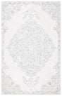 Safavieh Micro-Loop 4'-0" x 6'-0" Rug in Ivory / Blue