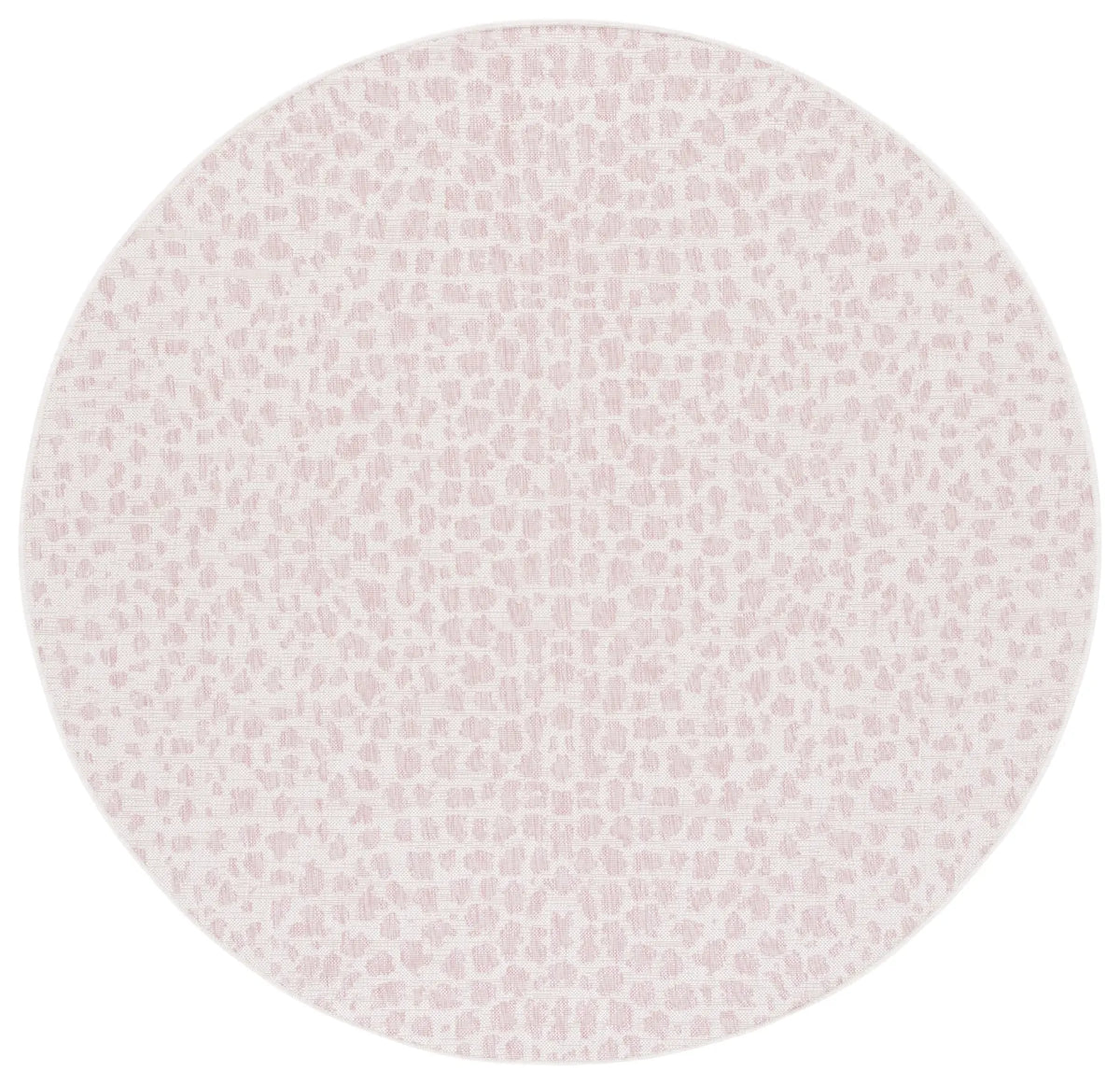 Safavieh Courtyard 6'-7" x 6'-7" Rug in Ivory / Blush Pink