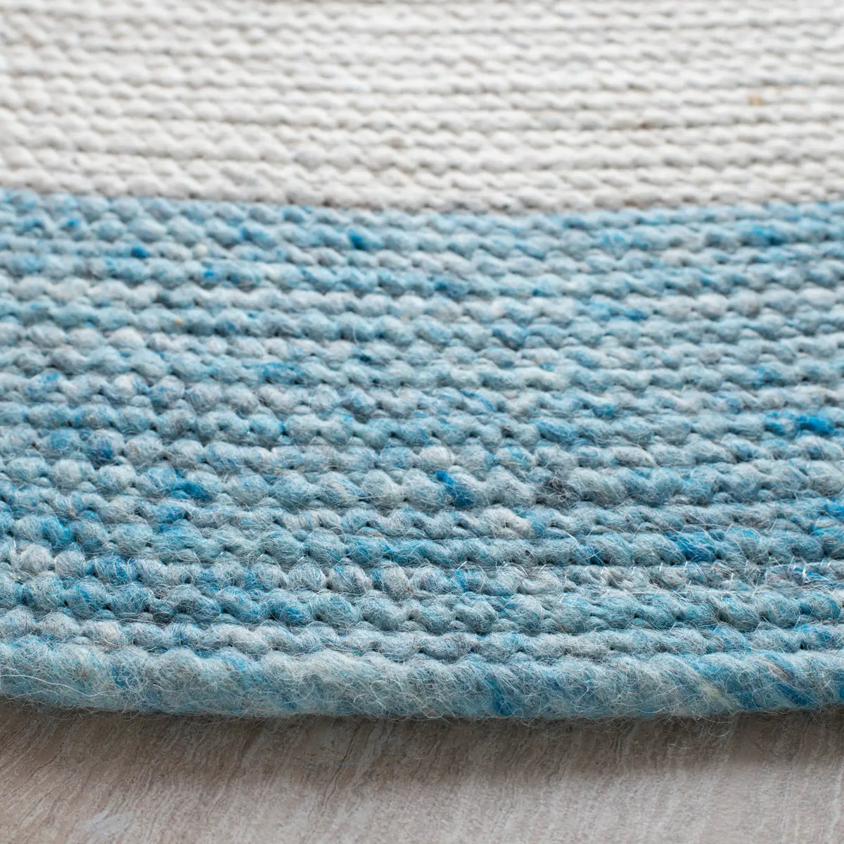 Safavieh Braided 5'-0" x 5'-0" Rug in Ivory / Blue