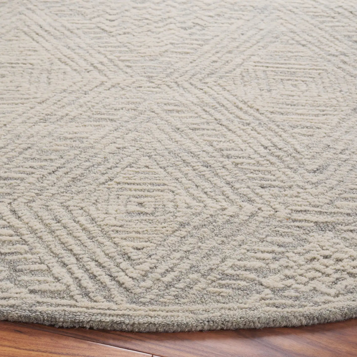Safavieh Textural 6'-0" x 6'-0" Rug in Grey / Ivory