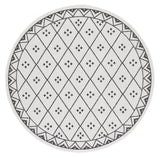 Safavieh Courtyard 6'-7" x 6'-7" Rug in Ivory / Black