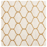 Safavieh Hudson Shag 7'-0" x 7'-0" Rug in Ivory / Gold