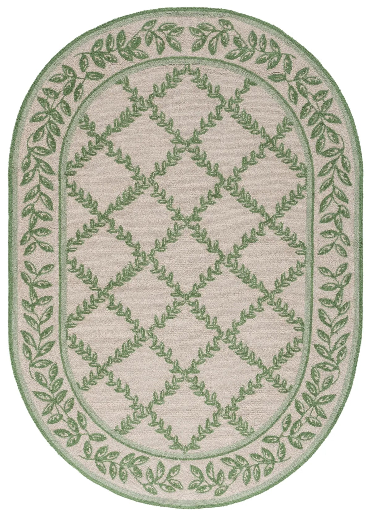Safavieh Chelsea 4'-6" x 6'-6" Rug in Ivory / Light Green