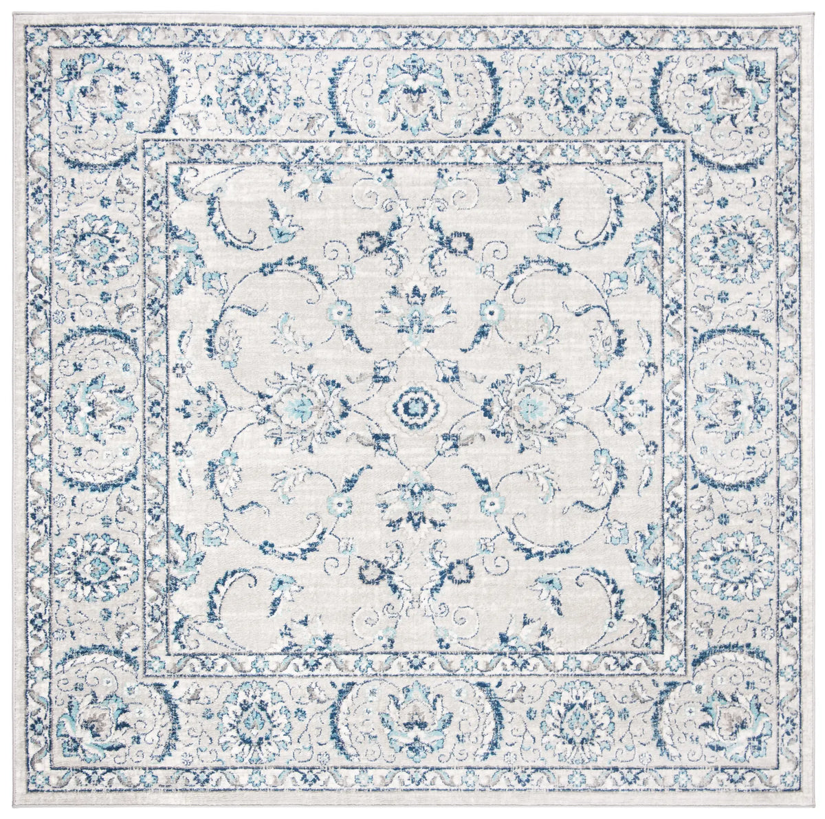 Safavieh Brentwood 6'-7" x 6'-7" Rug in Light Grey / Blue
