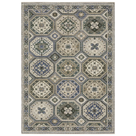 Oriental Weavers Sphinx HASTINGS HA05H Ivory Geometric Rugs - main flat