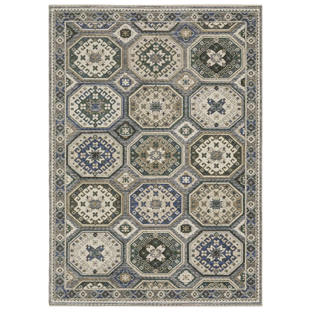 Oriental Weavers Sphinx HASTINGS HA05H Ivory Geometric Rugs - main flat
