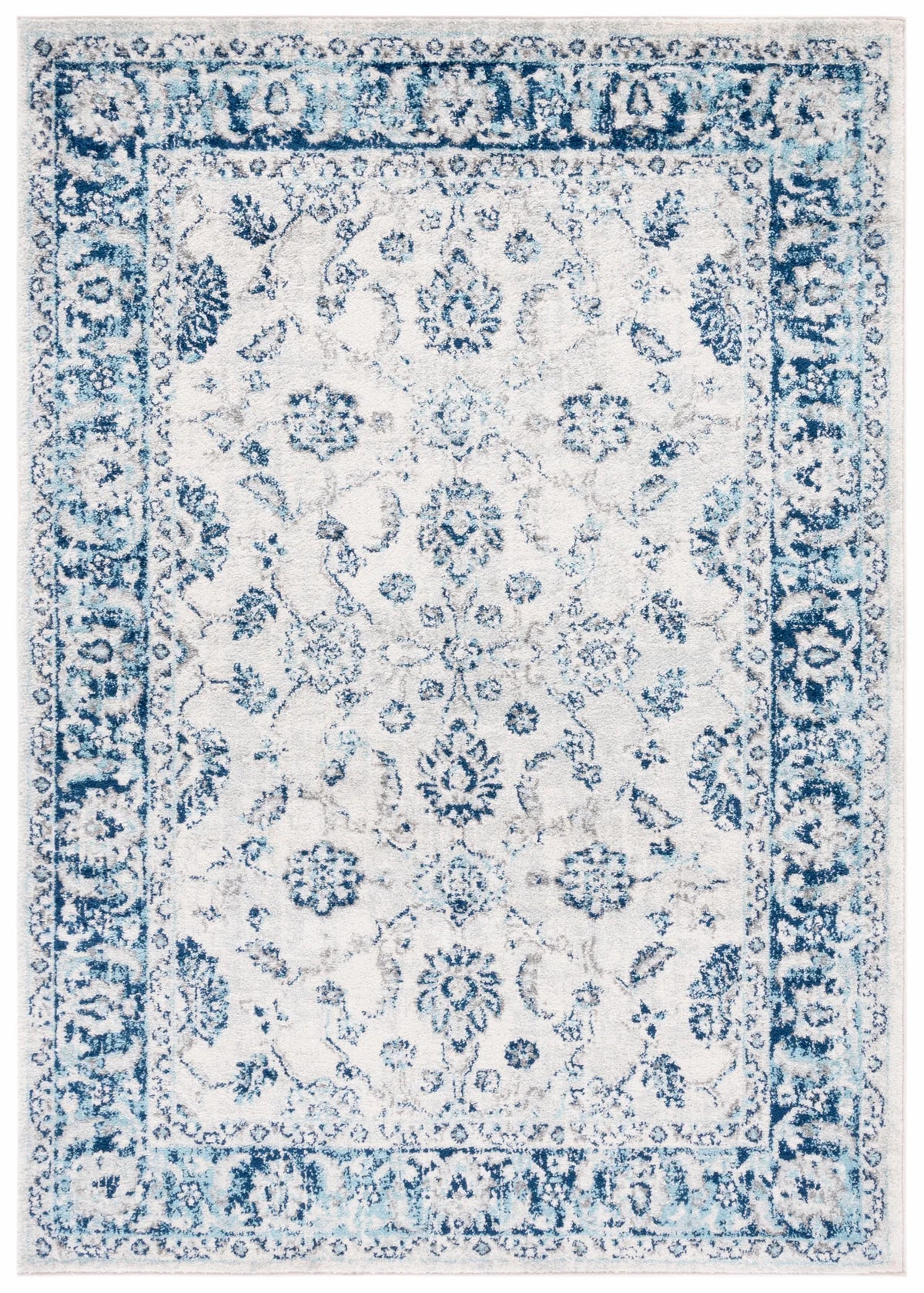 Safavieh Tulum 4'-0" x 6'-0" Rug in Ivory / Blue