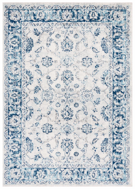 Safavieh Tulum 4'-0" x 6'-0" Rug in Ivory / Blue