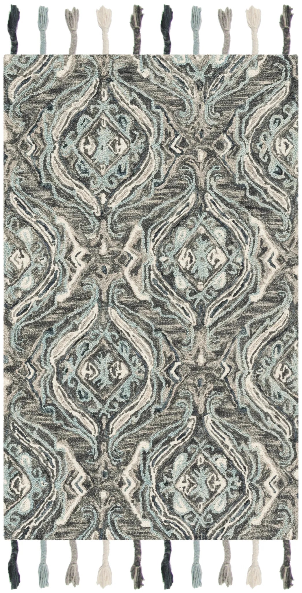 Safavieh Suzani 3'-0" x 5'-0" Rug in Grey / Light Blue